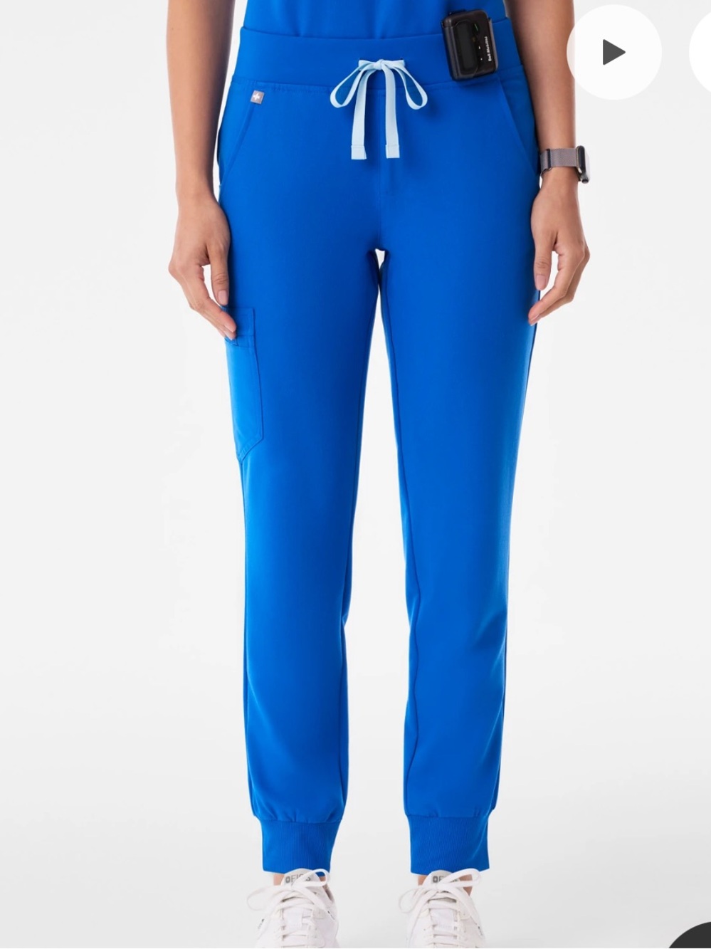 Women's FIGS royal blue Jogger Scrub Pants